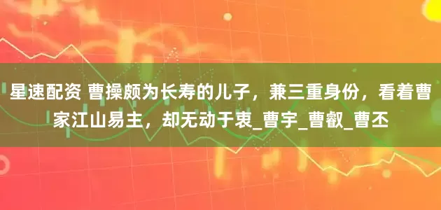 星速配资 曹操颇为长寿的儿子，兼三重身份，看着曹家江山易主，却无动于衷_曹宇_曹叡_曹丕
